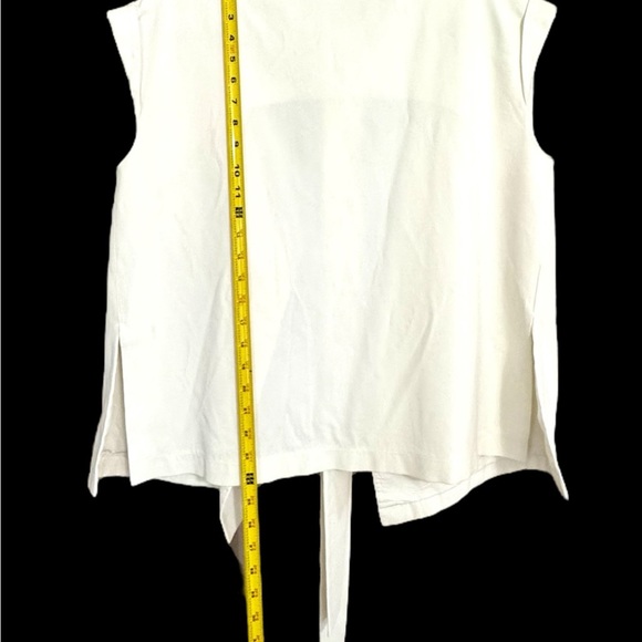 Lida Baday Cream Stretch Open Front Belted Jacket - Picture 6 of 7